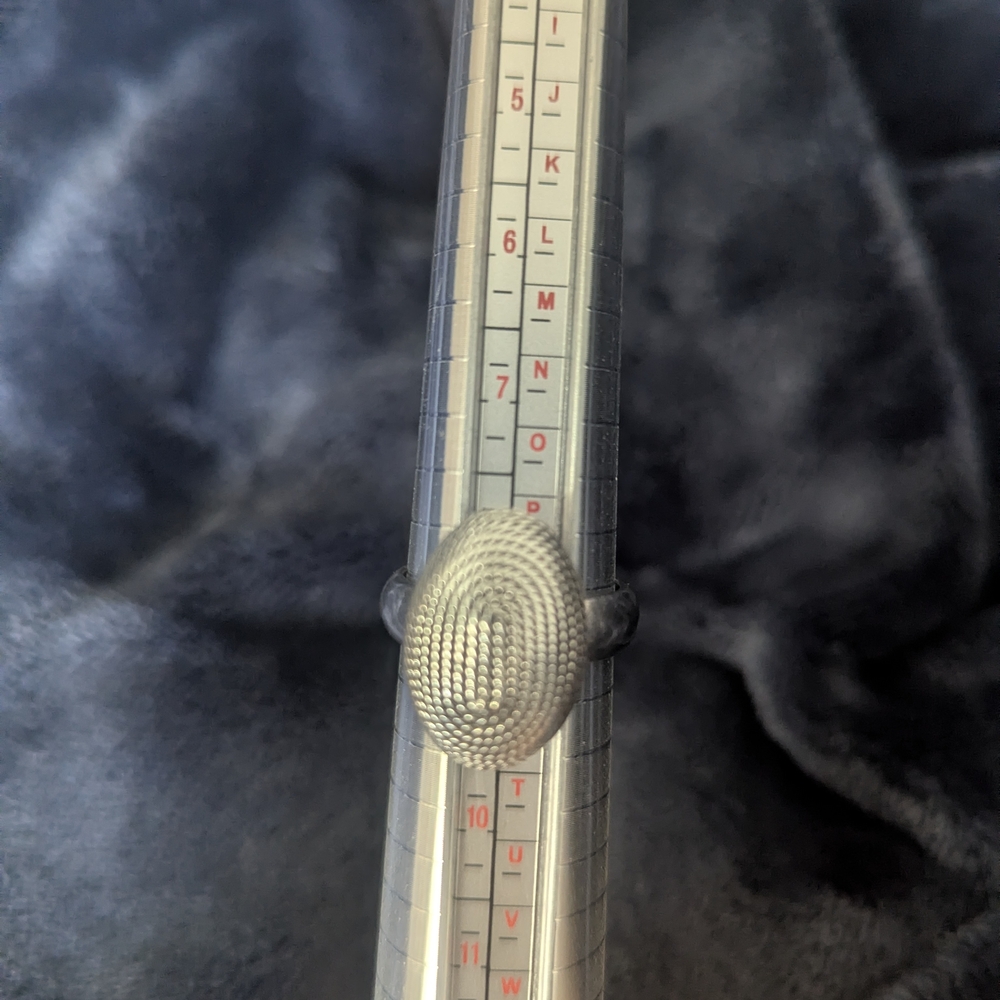 Silver Textured Ring Size 8 - Picture 5 of 7